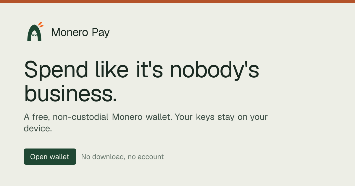 Monero Web Wallet: Free, Private, No Download | Monero Pay